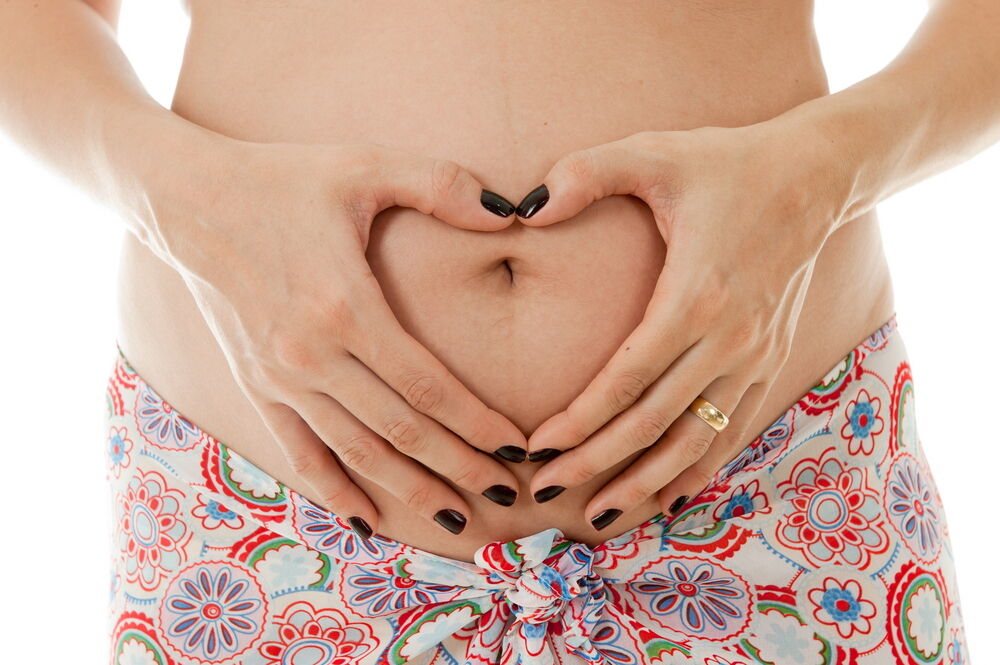 The belly of a woman who got pregnant with blocked fallopian tubes The belly of a woman who got pregnant with blocked fallopian tubes