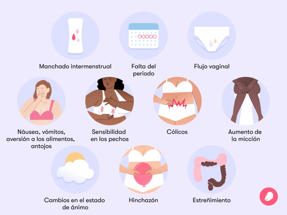 Síntomas comunes de embarazo Síntomas comunes de embarazo