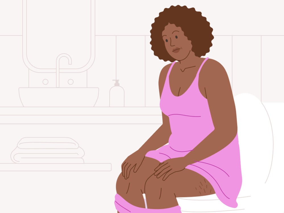 woman thinking about when to take a pregnancy test woman taking a pregnancy test