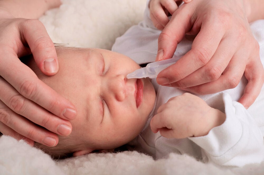 Nasal saline drops help loosen the mucus Nasal saline drops help loosen the mucus