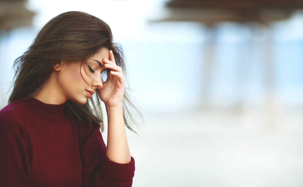A woman having panic disorder symptoms A woman having panic disorder symptoms