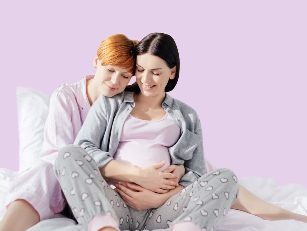 A lesbian couple A lesbian couple