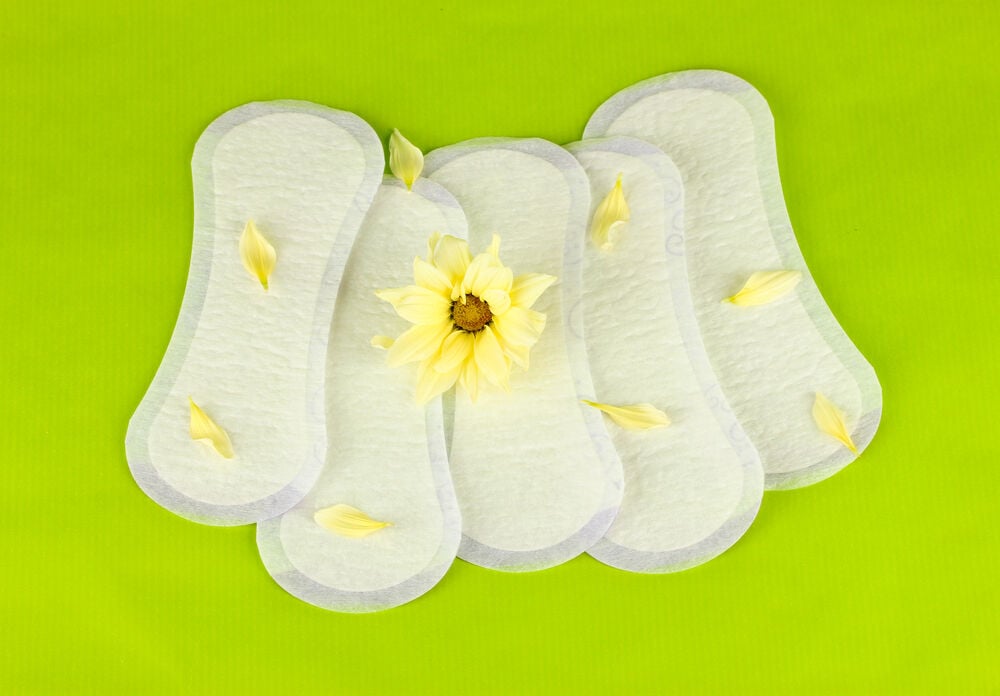 A row of panty liners A row of panty liners