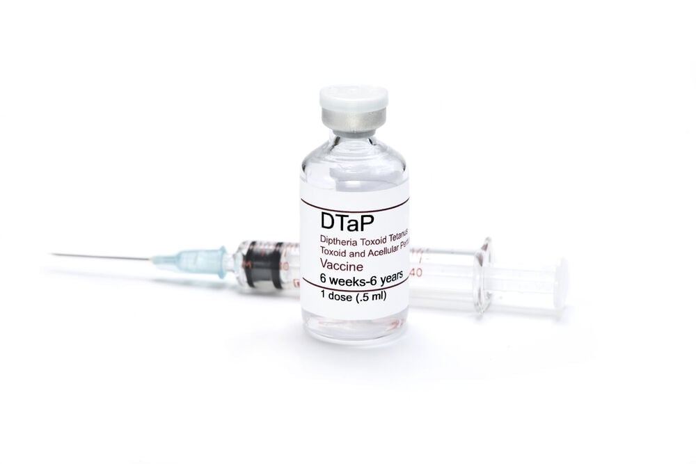 DTaP vaccine - one of the common 9-month vaccines DTaP vaccine - one of the common 9-month vaccines