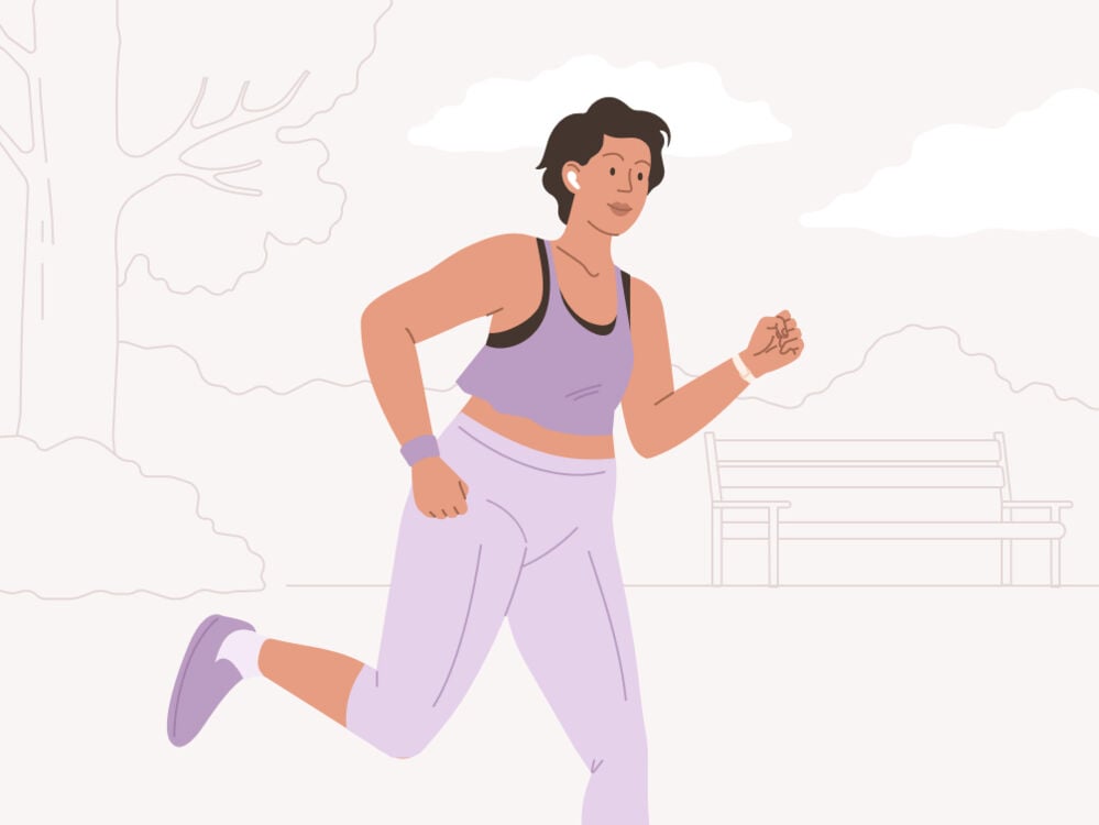Woman out for a jog Woman out for a jog