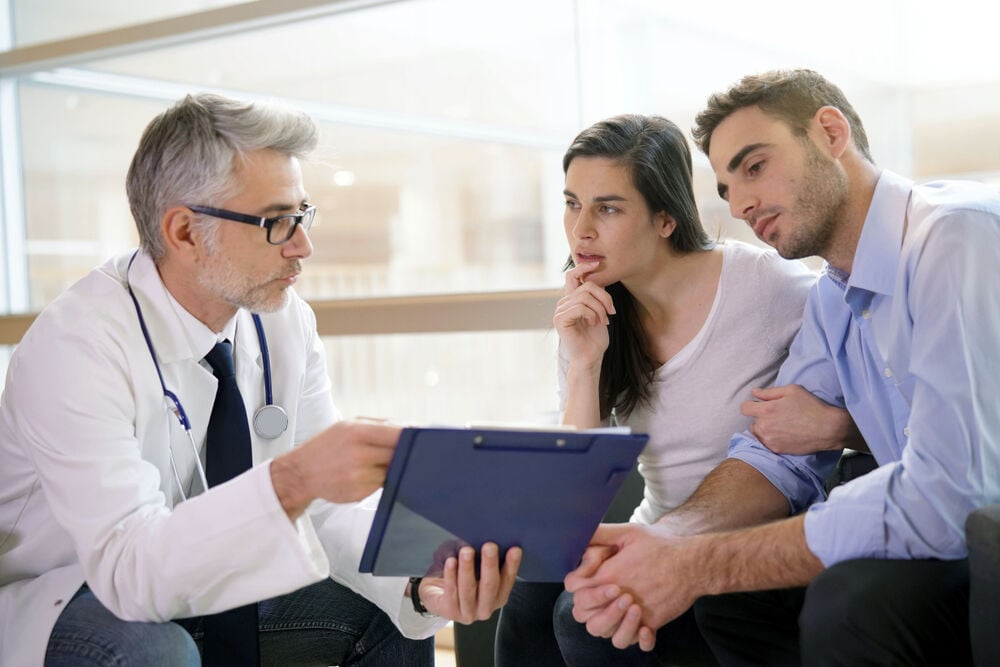 A woman and her partner opting to undergo carrier testing A woman and her partner opting to undergo carrier testing