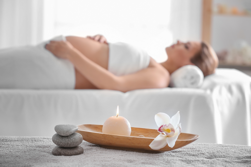 A woman getting ready for perineal massage