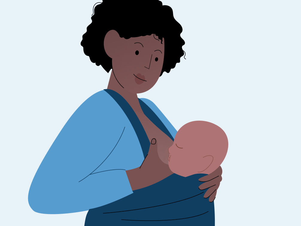 Sling nursing breastfeeding position