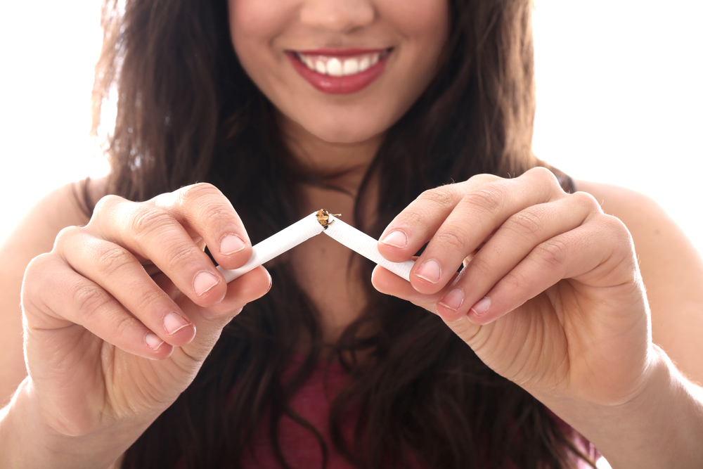 woman giving up smoking