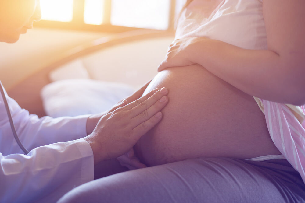 A woman having placenta previa