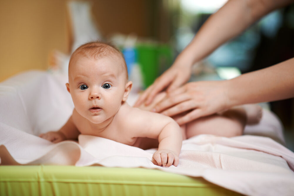 A baby having white substance in stool