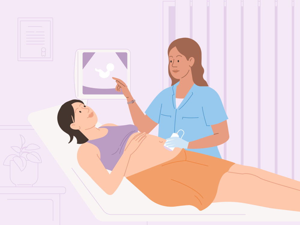 woman at an ultrasound scan