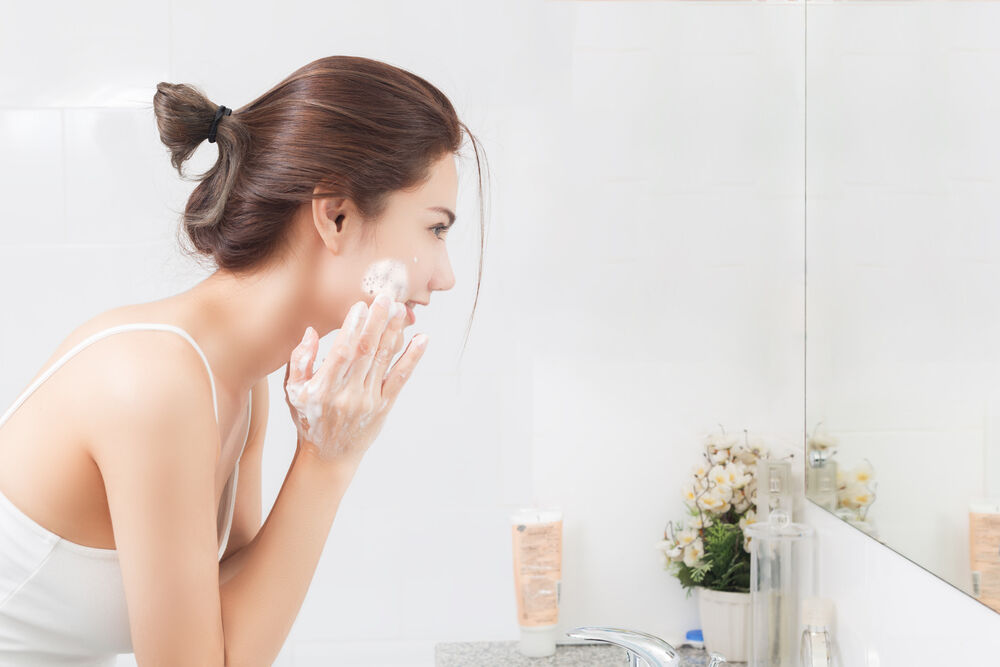 Washing your face daily helps prevent cystic acne