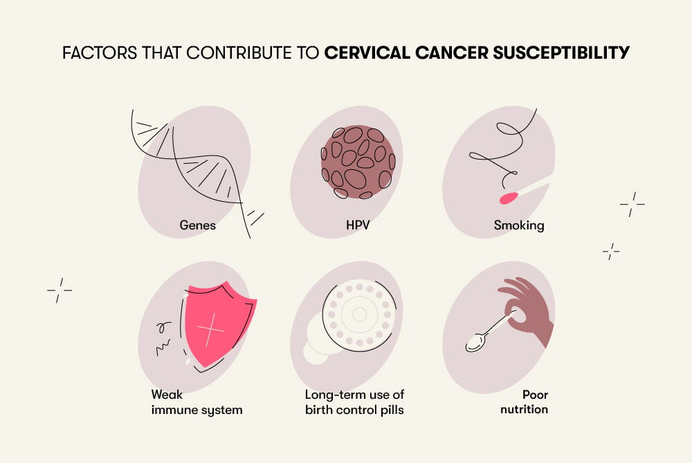 Factors contribute to cervical cancer susceptibility