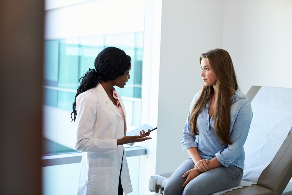 A girl having imperforate hymen