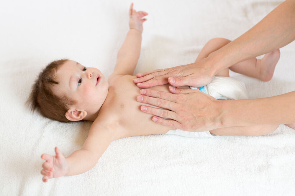 Tummy massage is proven baby constipation relief method