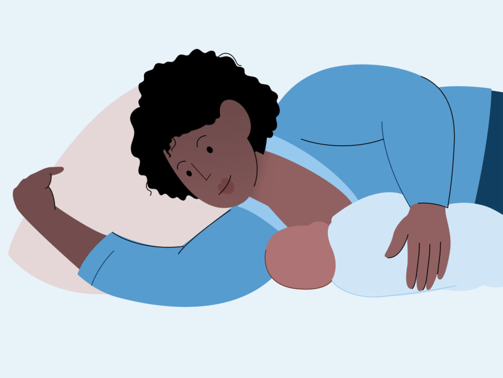 Side-lying breastfeeding position