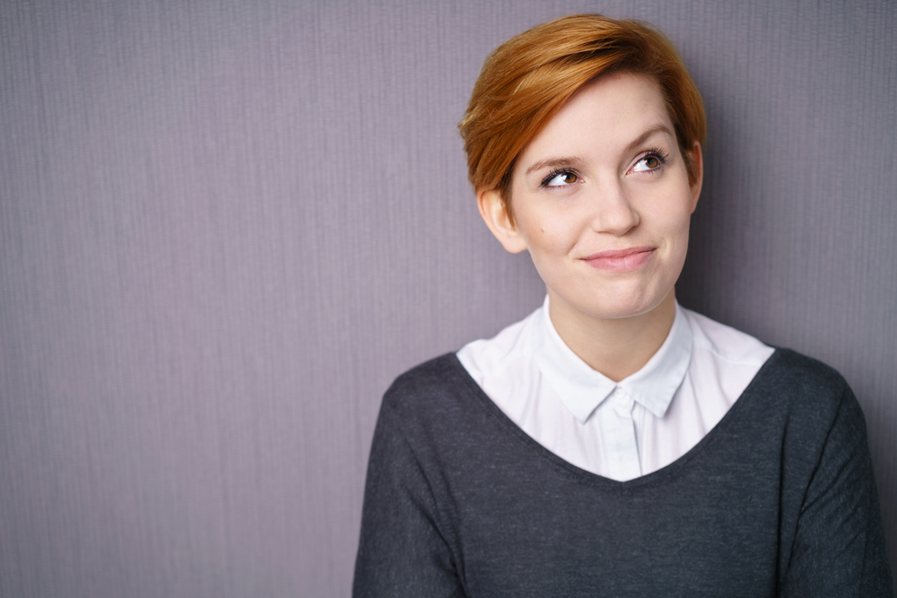 happy and calm woman in her follicular phase of cycle