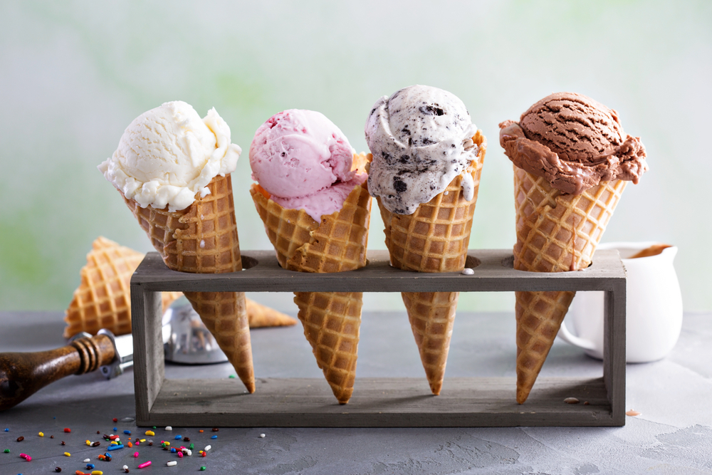 4 Ice creams as representations of various types of vaginal discharge 4 Ice creams as representations of various types of vaginal discharge