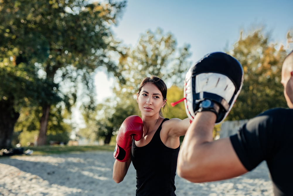 A boxing workout A boxing workout