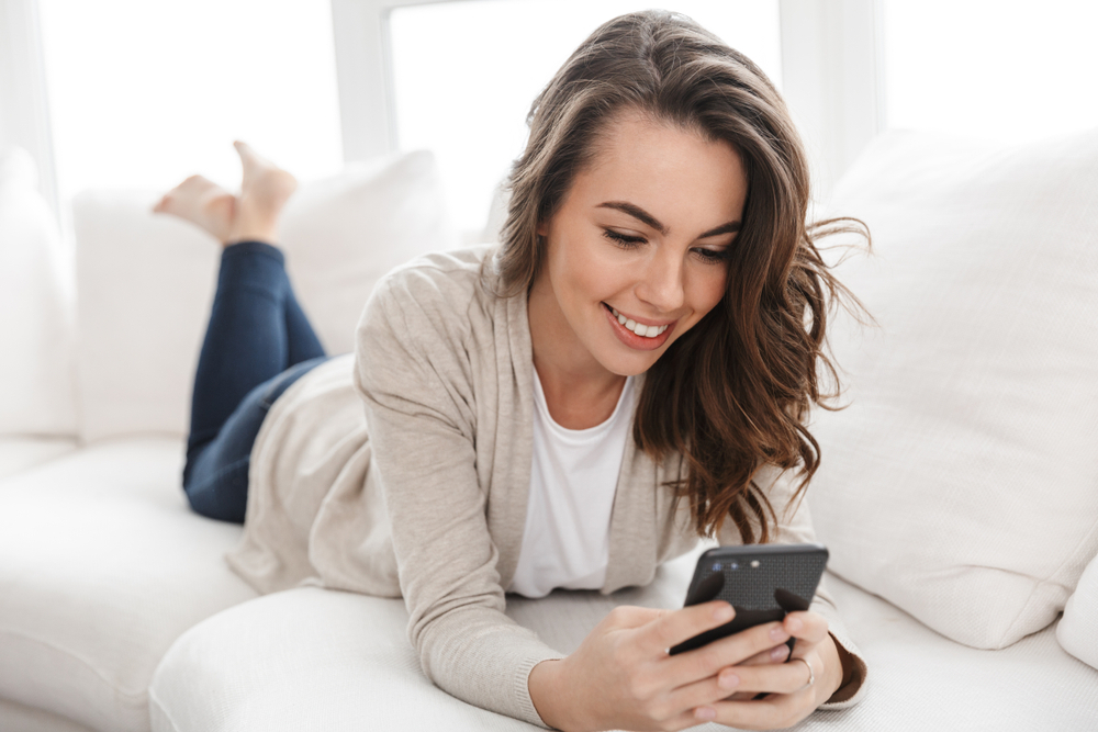A woman using Flo’s online period tracker A woman using Flo’s online period tracker