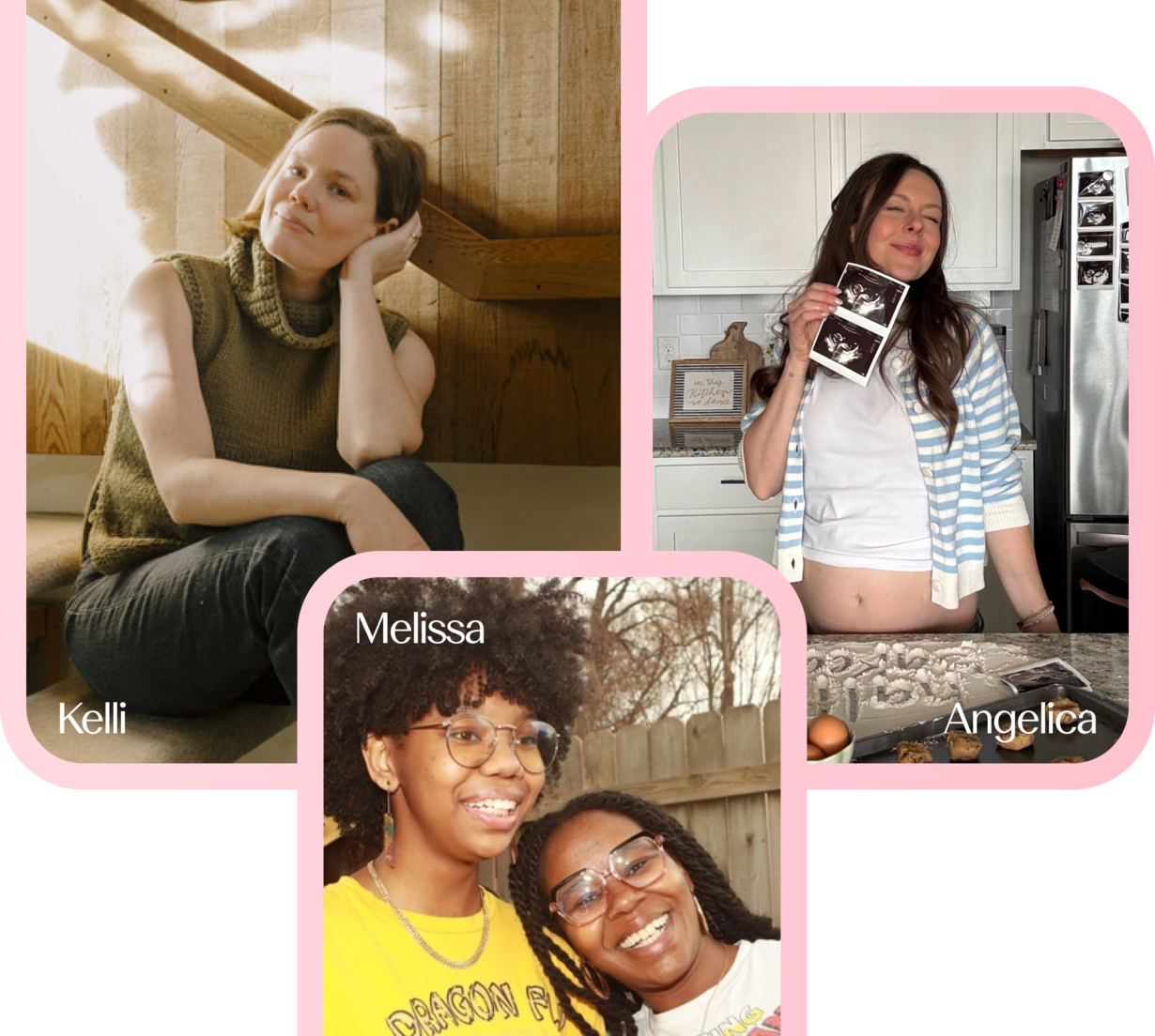 Photo collage of happy Flo users