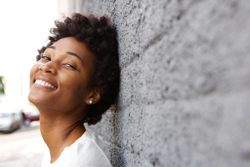 A smiling woman A smiling woman