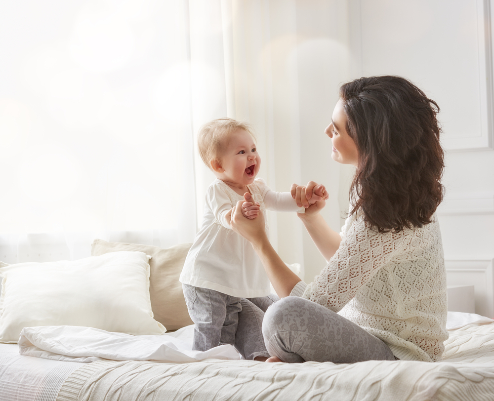 A happy mother and her breastfed baby A happy mother and her breastfed baby