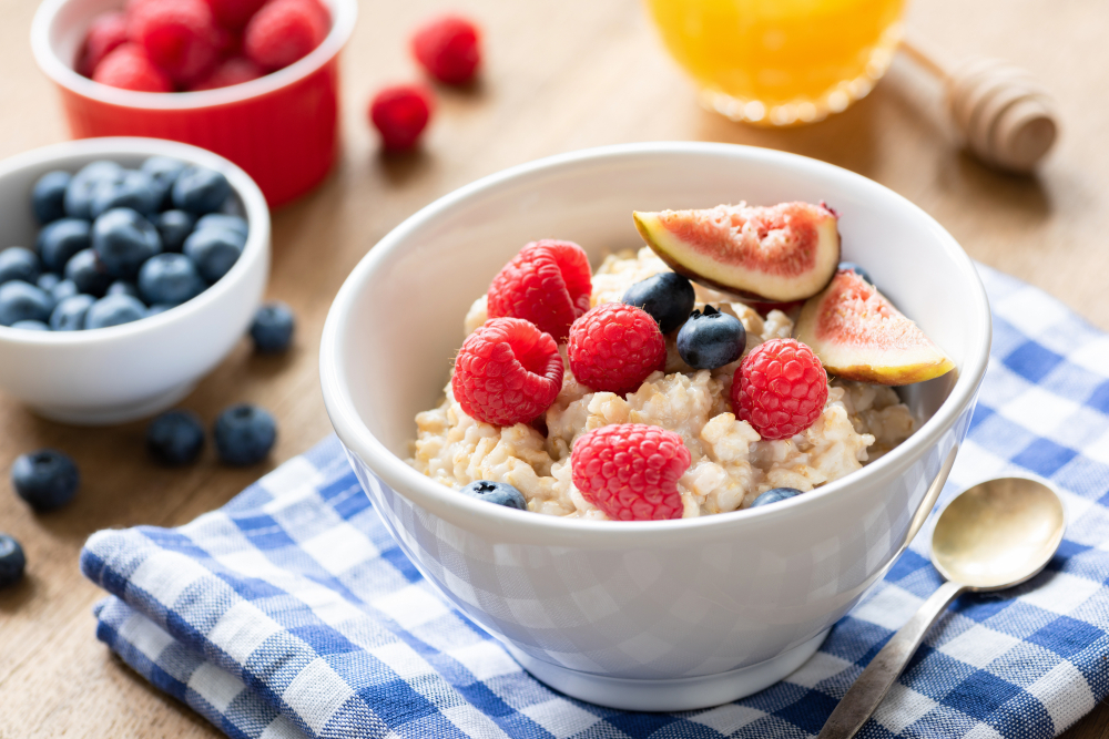 Fruit and maple oatmeal Fruit and maple oatmeal