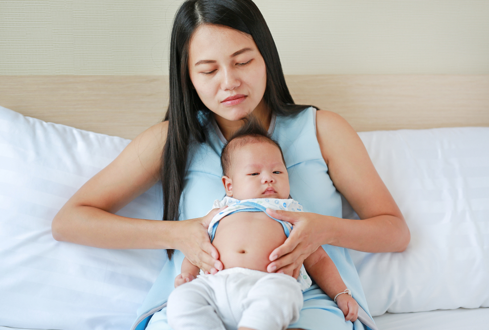A baby having intestinal disorder A baby having intestinal disorder