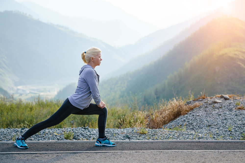 A woman exercises during the transition to menopause A woman exercises during the transition to menopause