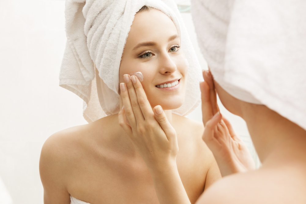 girl taking care of her skin before periods girl taking care of her skin before periods