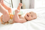 A baby going though transition from breast milk to formula