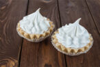 Protruding nipples depicted as creamy cakes